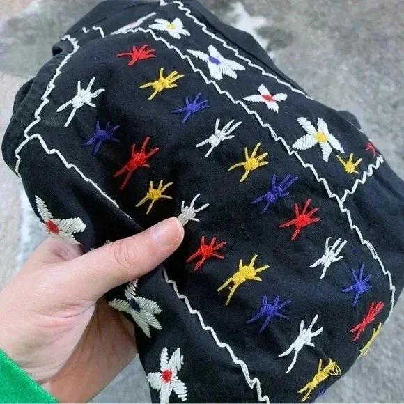 Madewell Embroidered Tie Back Cut Out Top - Picture 9 of 12